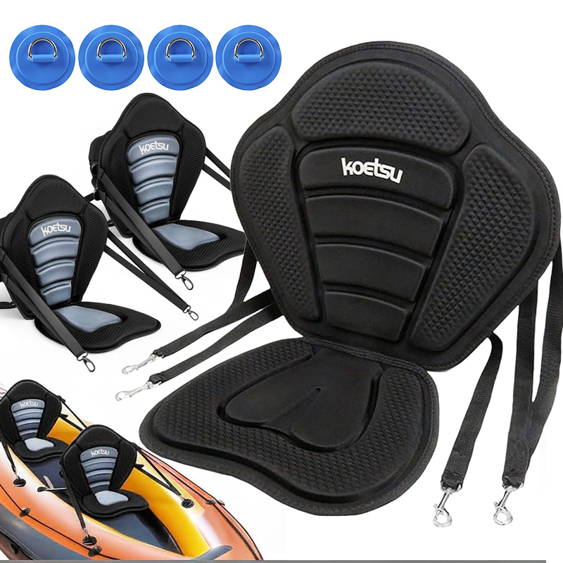 Fishing Kayak Crate - Kayak Seat Adjustable EVA Backrest Paddle