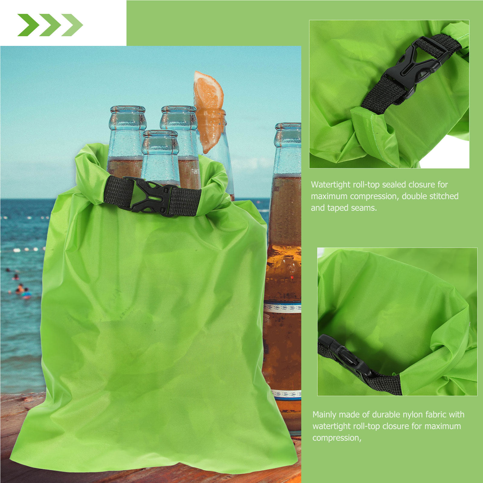 3Pcs Waterproof Dry Bags 15L 2 - Fishing Kayak Storage Bag 评论和价格