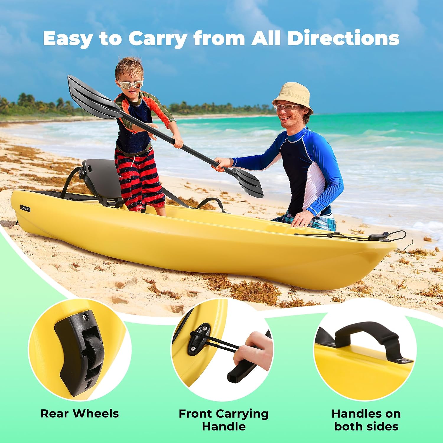 Kayak with Paddle 6.5 FT Recre - Fishing Kayak Paddle 评论和价格