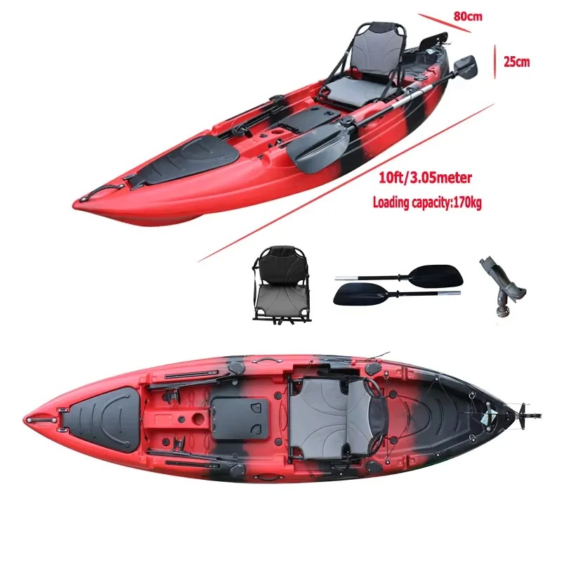 10ft Single Seat Sit on Fishin - Fishing Kayak Paddle 评论和价格
