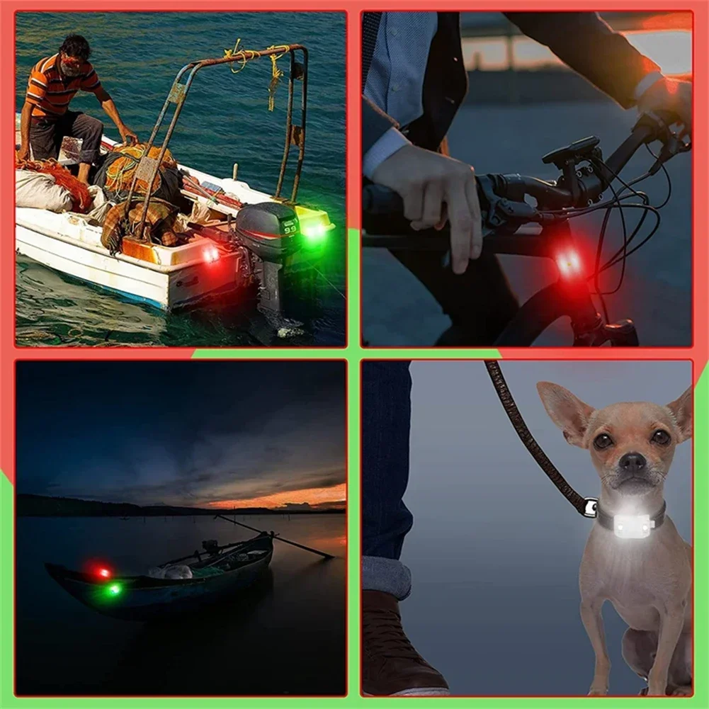 4Pcs LED Boat Navigation Light - Fishing Kayak Cart 评论和价格